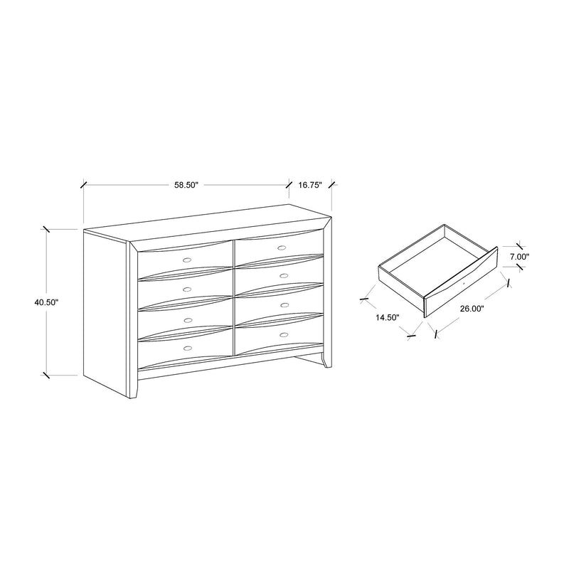 Lucille - Dresser With Spacious Drawers - R&R Furniture Gallery (Fountain Valley, CA)