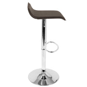 Set of two Lumi Source Ale contemporary adjustable barstools with padded seats and metal bases, ideal for modern kitchen or bar area.