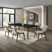 Danzel - Dining Table With Glass Top - Vintage Oak - R&R Furniture Gallery (Fountain Valley, CA)