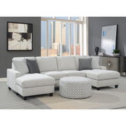 Round Ottoman - Gray - R&R Furniture Gallery (Fountain Valley, CA)