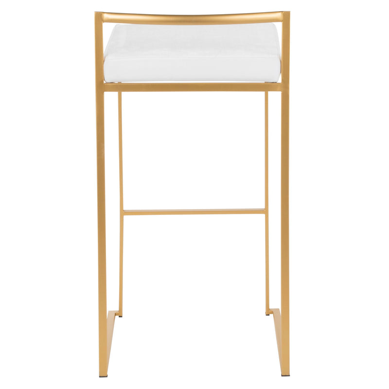 Lumi Source Fuji contemporary glam barstool with sleek construction and modern design, featuring a stylish seat and sturdy base.