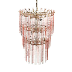 Hampshire - 3-Tier Chandelier - Pink - R&R Furniture Gallery (Fountain Valley, CA)