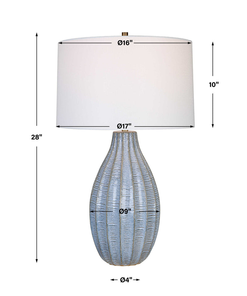 Veston - Blue Glaze Table Lamp