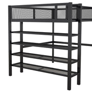 Loft Bed With 4 Tier Shelves And Storage - R&R Furniture Gallery (Fountain Valley, CA)