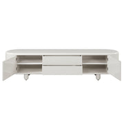 Keely - TV Stand - White High Gloss - R&R Furniture Gallery (Fountain Valley, CA)