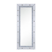 Noralie - 63" X 26" Floor Mirror - Mirrored & Faux Diamonds - R&R Furniture Gallery (Fountain Valley, CA)
