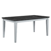 Lanton - Dining Table - Natural Marble & Antique White - R&R Furniture Gallery (Fountain Valley, CA)