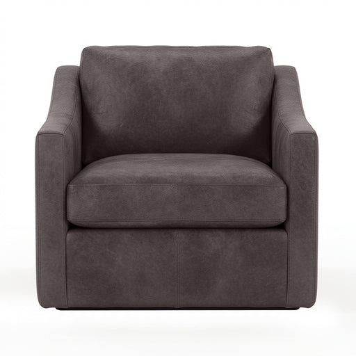 Classic Home Kipton swivel chair with a modern design, featuring a cushioned seat and backrest on a chrome swivel base.