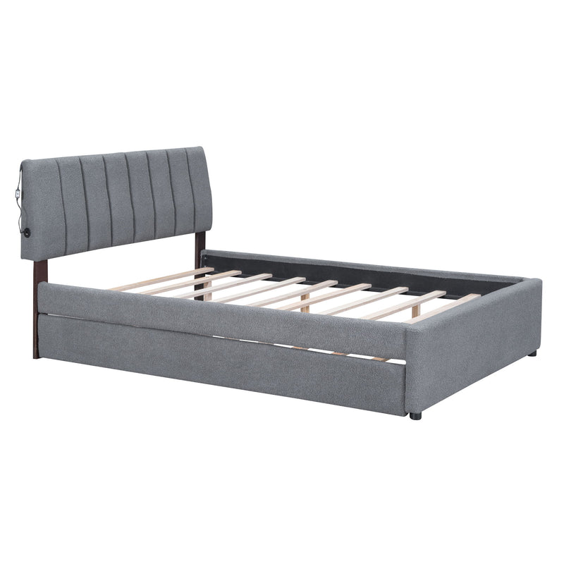Upholstered Platform Bed With Trundle - R&R Furniture Gallery (Fountain Valley, CA)
