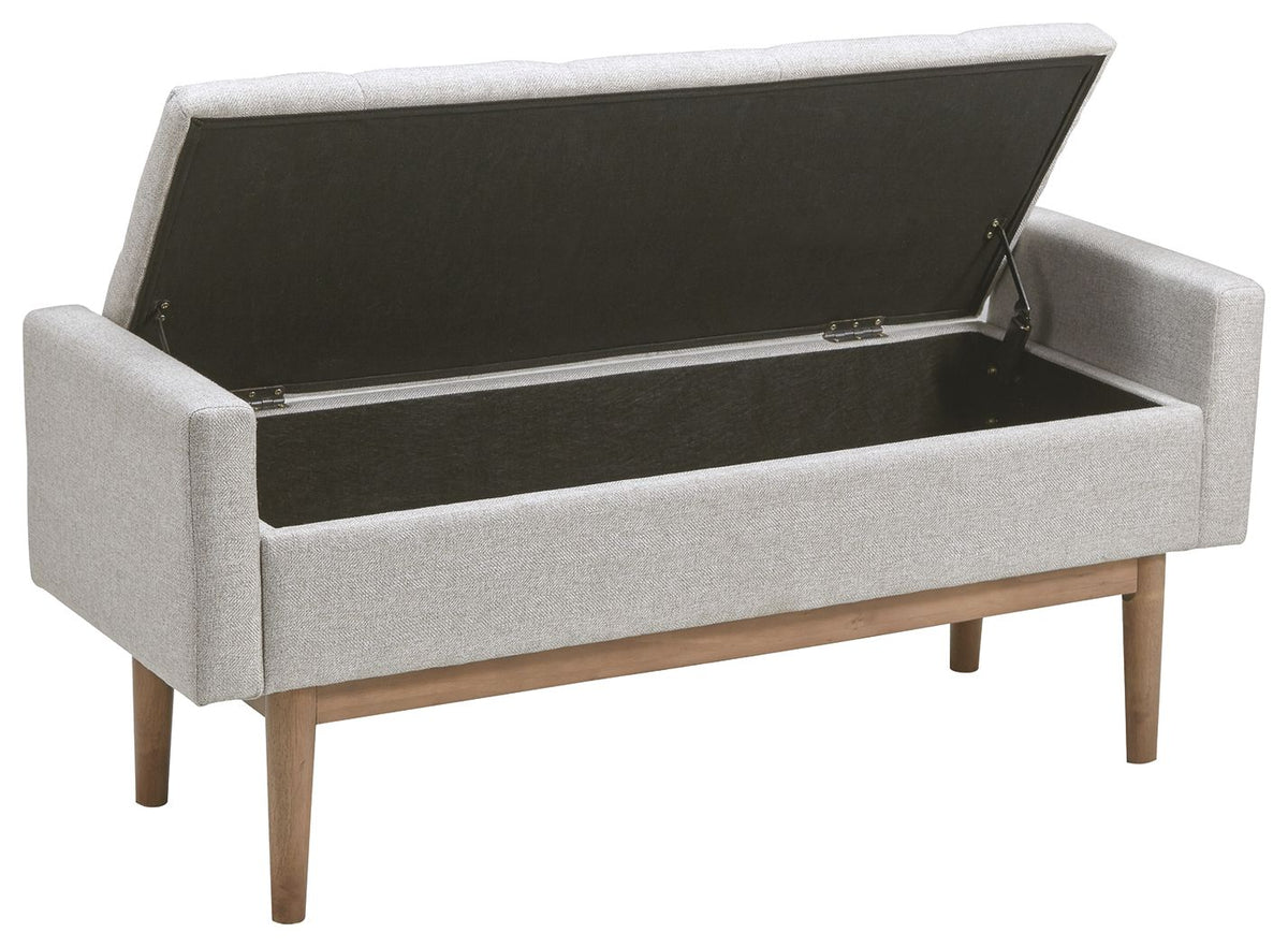 Briarson - Storage Bench - Beige / Brown - R&R Furniture Gallery (Fountain Valley, CA)