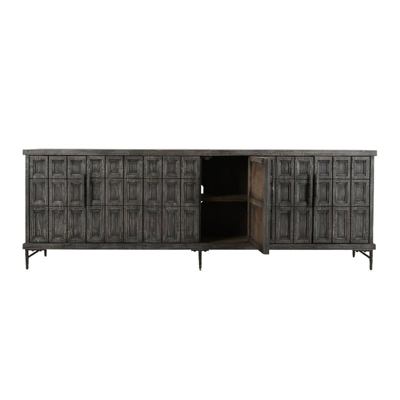 Willmark - 6 Door Iron Leg Sideboard - R&R Furniture Gallery (Fountain Valley, CA)