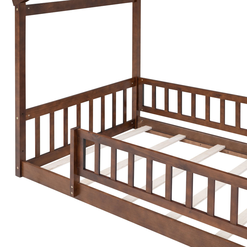 Bed House Bed Frame With Fence - R&R Furniture Gallery (Fountain Valley, CA)