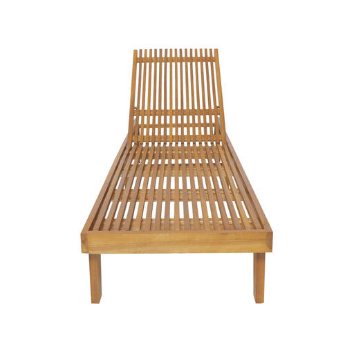 Nadine - Stylish Chaise Lounge Chair - Teak - R&R Furniture Gallery (Fountain Valley, CA)
