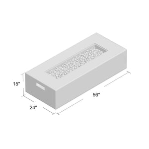 Modern Concrete Design Propane Outdoor Fire Pit Table