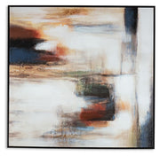 Pigeonford - Wall Art - White / Teal / Gold - R&R Furniture Gallery (Fountain Valley, CA)