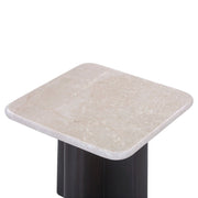 Jacory - End Table With Bottocino Marble Top - Beige / Espresso - R&R Furniture Gallery (Fountain Valley, CA)
