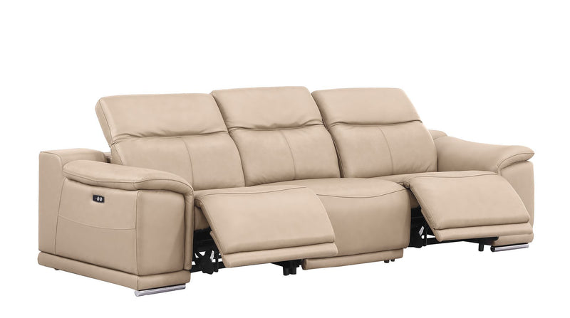 2679 - Genuine Leather Sofa With Dual Power Recliners