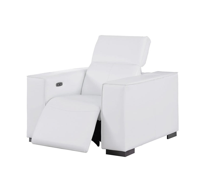 1208 - Modular Leather Set With 5 Power Recliners & Power Headrests