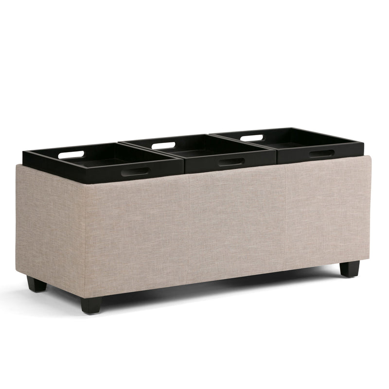 Avalon - Upholstered Storage Ottoman - R&R Furniture Gallery (Fountain Valley, CA)