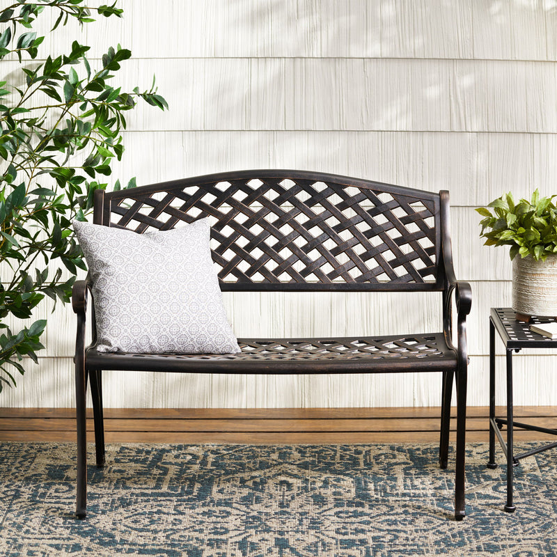 Spencer - Cast Bench - Copper - R&R Furniture Gallery (Fountain Valley, CA)