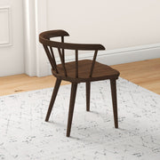 Set of two Kingsley dining chairs by Ashcroft Furniture in brown wood with upholstered seats, designed for dining room comfort.