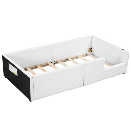 Platform Bed With Guardrail And Charging Station - R&R Furniture Gallery (Fountain Valley, CA)