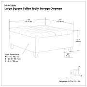 Harrison - Upholstered Coffee Table Storage Ottoman - R&R Furniture Gallery (Fountain Valley, CA)