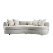 Iniko - Sofa With 6 Pillows - Beige Boucle - R&R Furniture Gallery (Fountain Valley, CA)