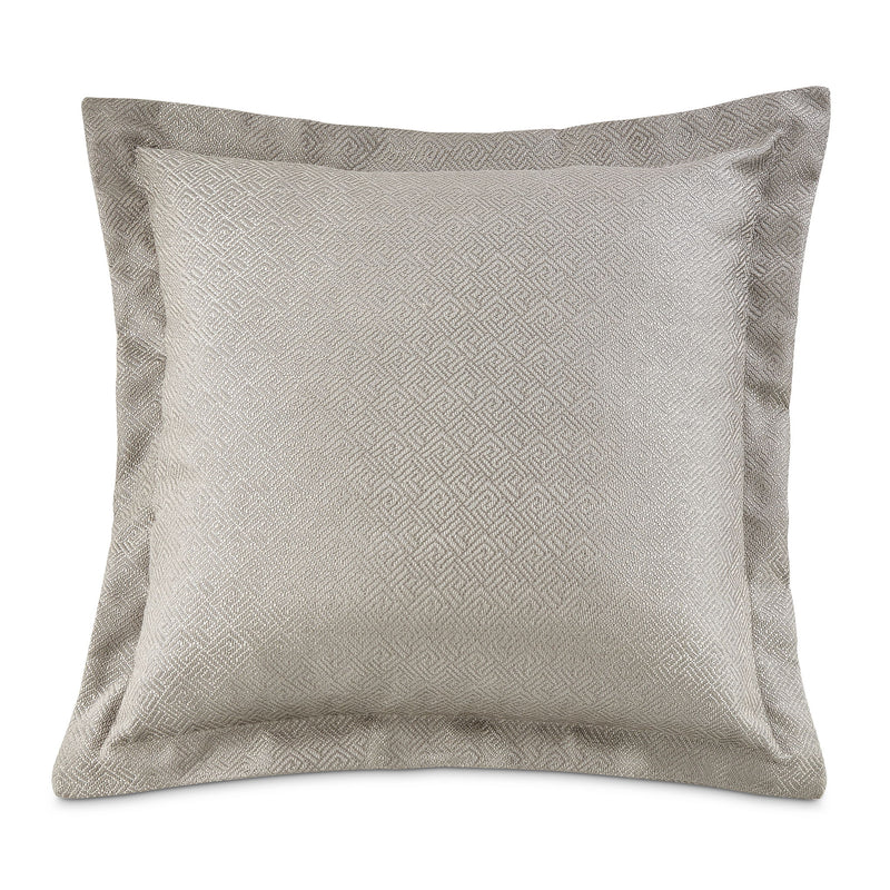 Port Orleans - 26" Square Euro Sham - Gray - R&R Furniture Gallery (Fountain Valley, CA)