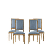 French Country Style Dining Chair With Upholstered Seating And Fluted Legs - R&R Furniture Gallery (Fountain Valley, CA)