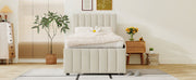 Upholstered Design Platform Bed With Trundle - R&R Furniture Gallery (Fountain Valley, CA)