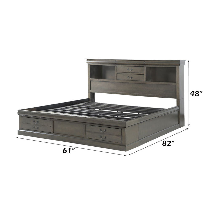 Louis Philippe III - Bed w/Storage - R&R Furniture Gallery (Fountain Valley, CA)