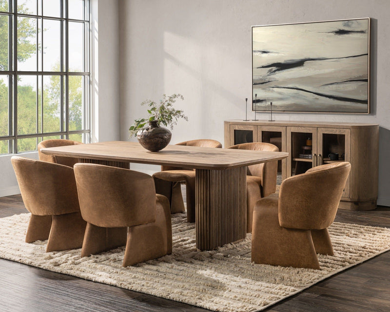 Vander - Oak Wood 84" Dining Table - R&R Furniture Gallery (Fountain Valley, CA)