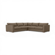 Classic Home Bryson 3-piece ElPaso stationary sectional sofa with plush cushions and modern design in a living room setting.