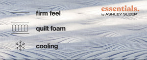 Sierra Sleep® Peak 2.0 Bonnell hybrid mattress with plush top and supportive base, shown with quilted fabric cover.