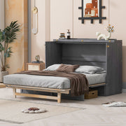 DreamHaus cabinet Murphy bed with large drawers and stylish design, featuring a sleek wooden finish and modern space-saving style.