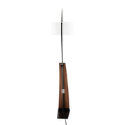 Lumi Source Robyn mid-century modern floor lamp with sleek wooden stand and adjustable white fabric shade.