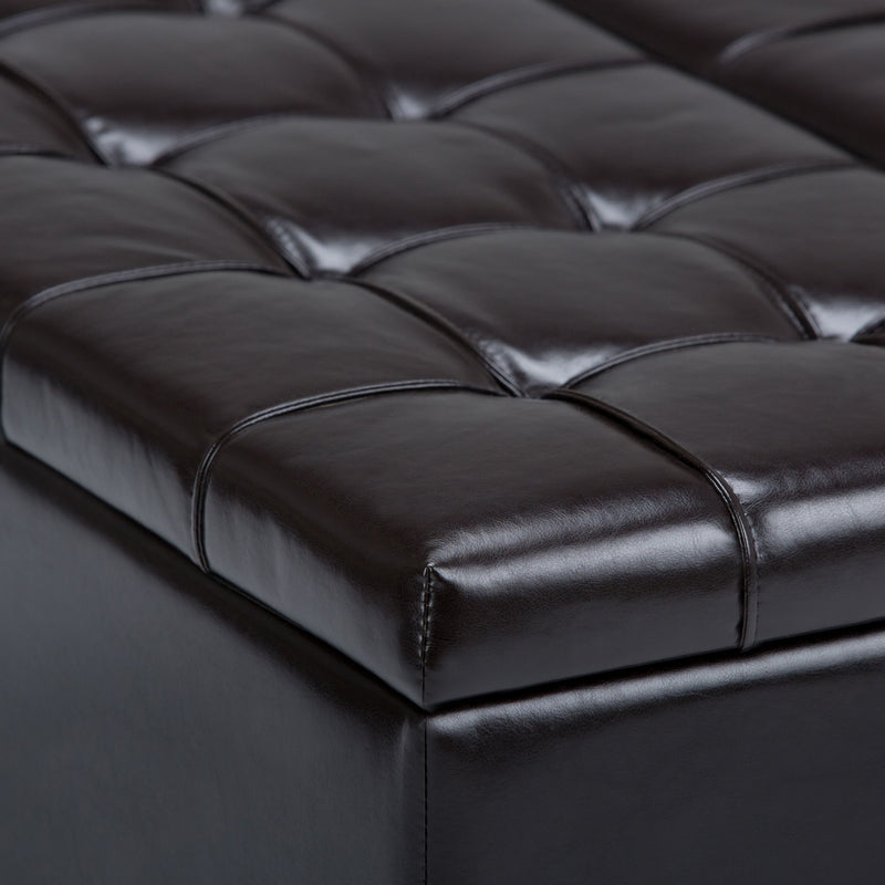 Harrison - Coffee Table Storage Ottoman - Tanners Brown - R&R Furniture Gallery (Fountain Valley, CA)