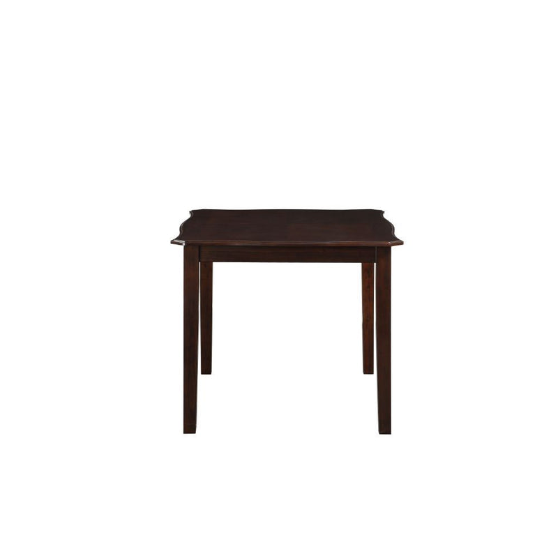 Ingeborg - 5 Piece Dining Set - Black Synthetic Leather & Espresso - R&R Furniture Gallery (Fountain Valley, CA)