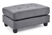 Contemporary upholstered ottoman by Glory Furniture with a sleek design and plush fabric, perfect for modern living spaces.