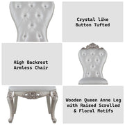 Gorsedd - Side Chair (Set of 2) - Cream Fabric & Golden Ivory - R&R Furniture Gallery (Fountain Valley, CA)