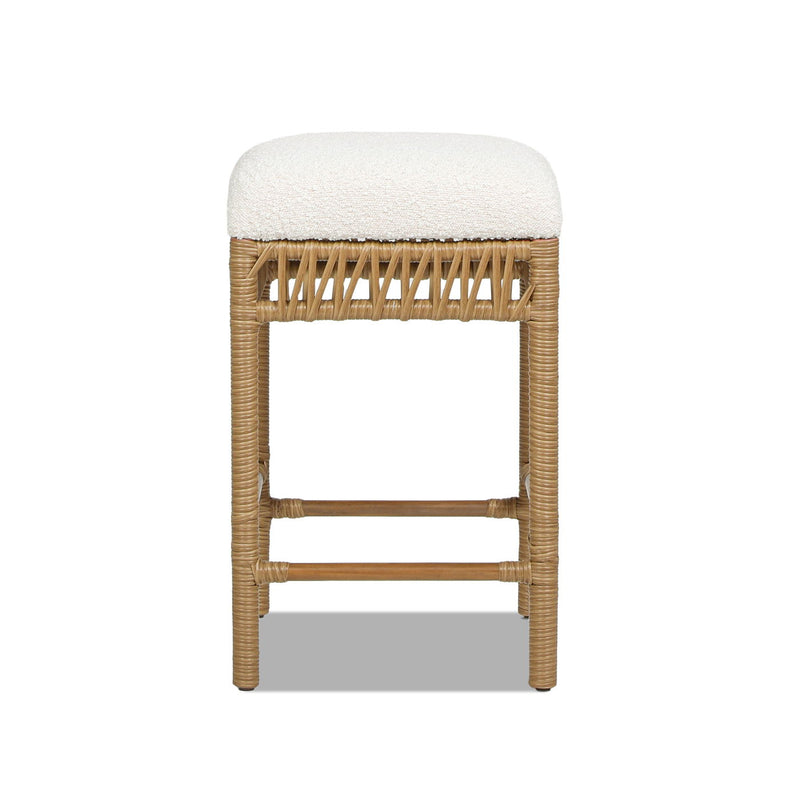 Lucia - Backless Upholstered Counter Stool With Frame - Ivory White - R&R Furniture Gallery (Fountain Valley, CA)