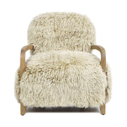 Enchante - New Zealand Sheepskin Accent Arm Chair - Taupe / Natural - R&R Furniture Gallery (Fountain Valley, CA)