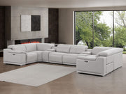 2679 - 8-Piece U-Shaped Power Reclining Sectional In Genuine Leather (4 Recliner) - R&R Furniture Gallery (Fountain Valley, CA)