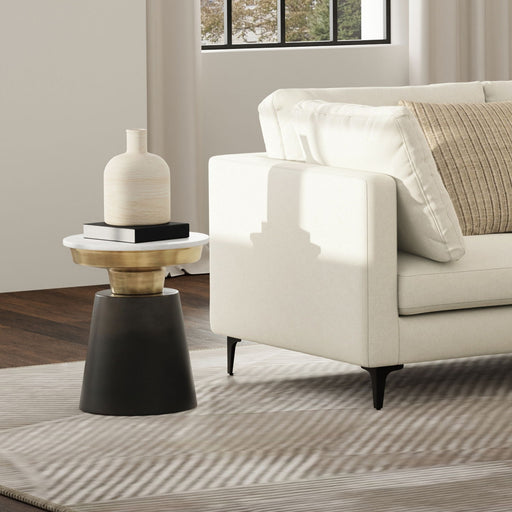 Jaxine - Side Table - Black / Gold - R&R Furniture Gallery (Fountain Valley, CA)