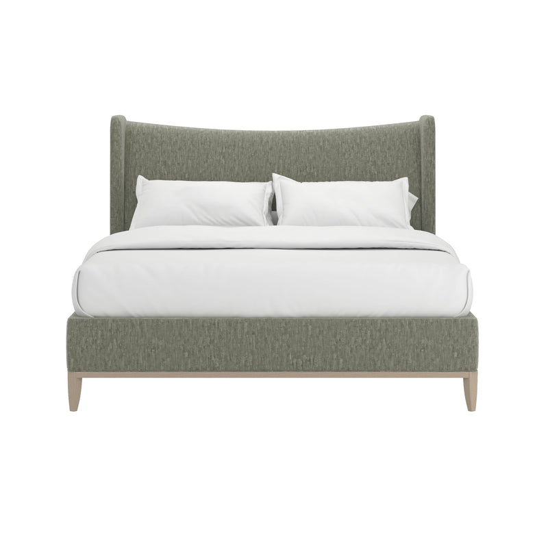 Edwin King Wing Shelter Uph Bed-Celery