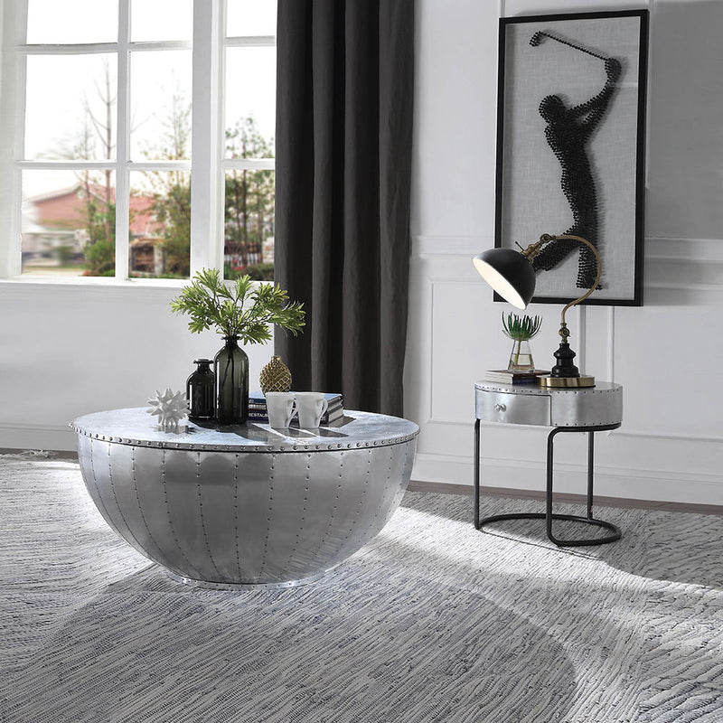 Brancaster - 21" End Table - Aluminum - R&R Furniture Gallery (Fountain Valley, CA)