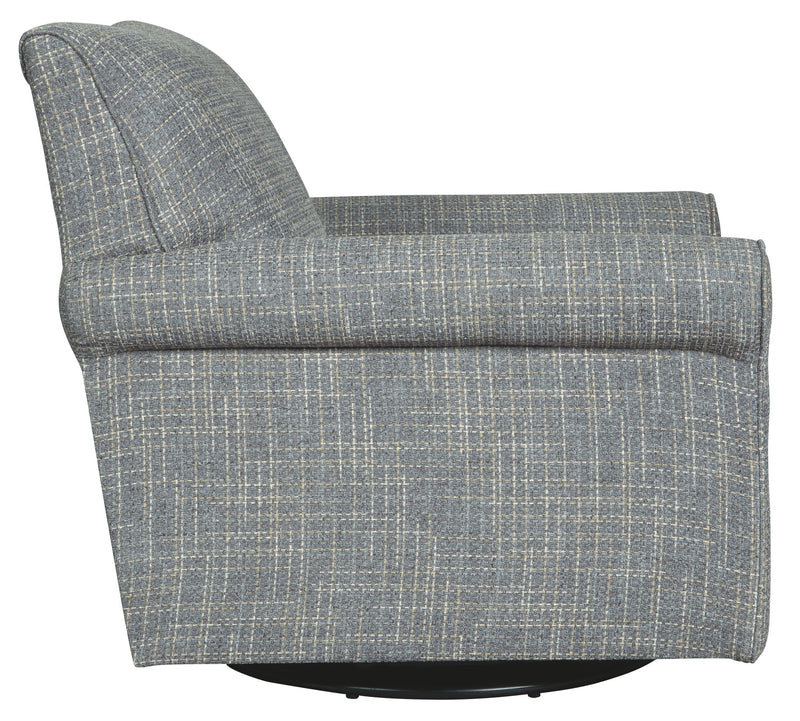 Renley - Swivel Glider Accent Chair - Ash - R&R Furniture Gallery (Fountain Valley, CA)