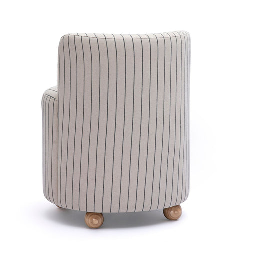 Hakuna - Striped Linen Desk Chair - Black / White - R&R Furniture Gallery (Fountain Valley, CA)