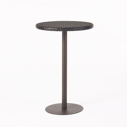 Outdoor Round Rattan Bar Table With Iron Frame - Multi Brown - R&R Furniture Gallery (Fountain Valley, CA)